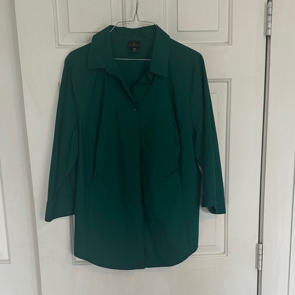 Worthington women’s button down green size 0x